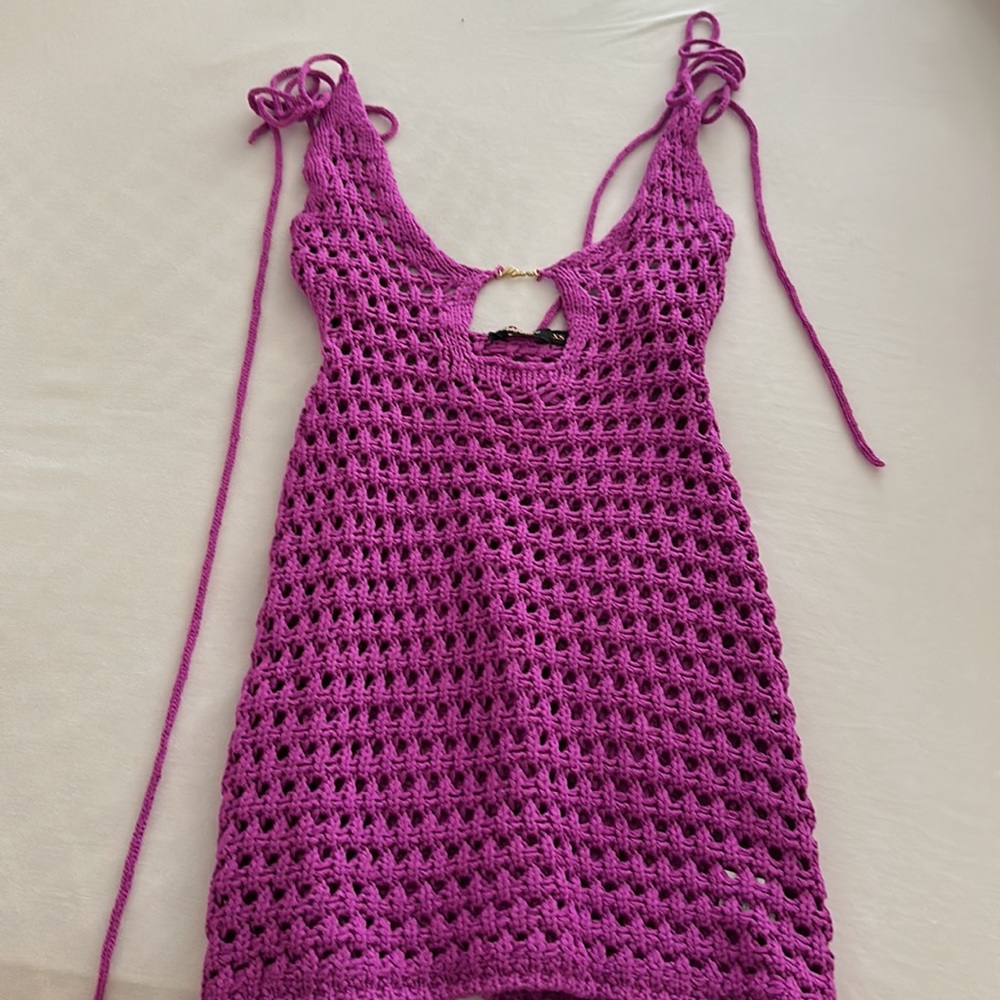 Marsthelabel crochet dress in purple NWT - Picture 5 of 5